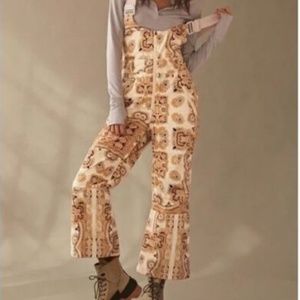 Free People Movement "Alpine Glow" Snow Bib (Brushed Sail Paisley) Size S